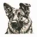 German Shepherd dog tattoo design idea