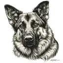 German Shepherd dog tattoo design idea