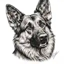 German Shepherd dog tattoo design idea