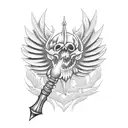 magic wand from tibia game tattoo design idea