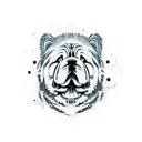 chow chow silhouette tattoo design idea