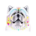 chow chow silhouette tattoo design idea