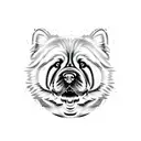 chow chow silhouette tattoo design idea