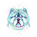 chow chow silhouette tattoo design idea