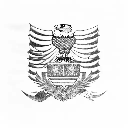 eagle with philippine flag tattoo design idea