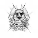 4 cardinal virtues  tattoo design idea