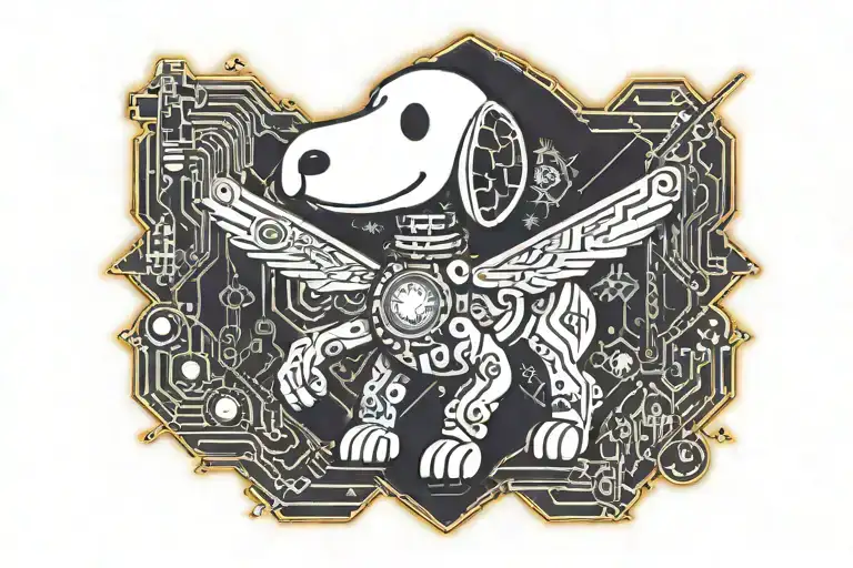 snoopy tattoo design idea