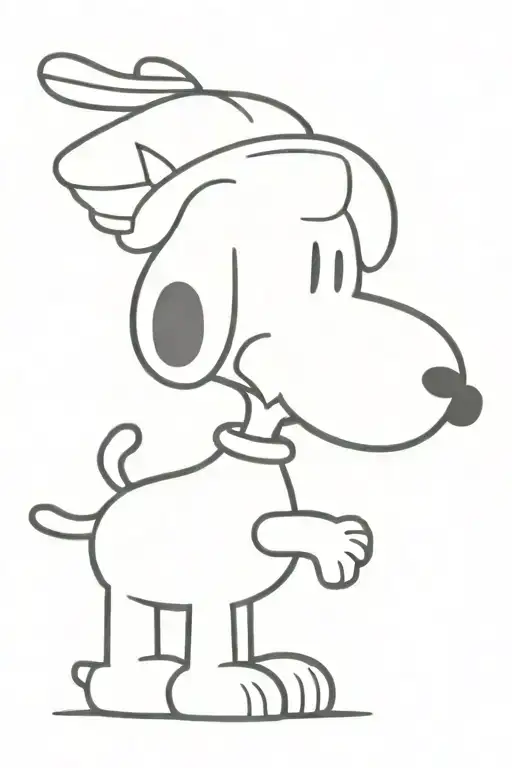 snoopy tattoo design idea