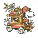 snoopy tattoo design idea