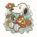 snoopy tattoo design idea