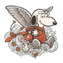 snoopy tattoo design idea