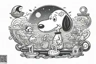 snoopy tattoo design idea