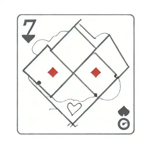 7 hearts and 2 diamonds playing cards tattoo design idea