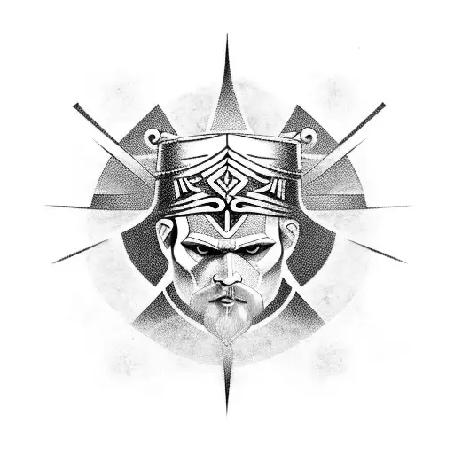 nordic god tyr tattoo design idea