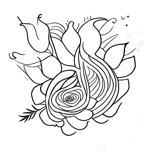 august and September birth flower tattoo design idea