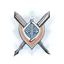 Ukrainian trident in patriotic military style tattoo design idea