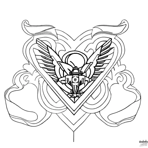 #F14 with a heart tattoo design idea