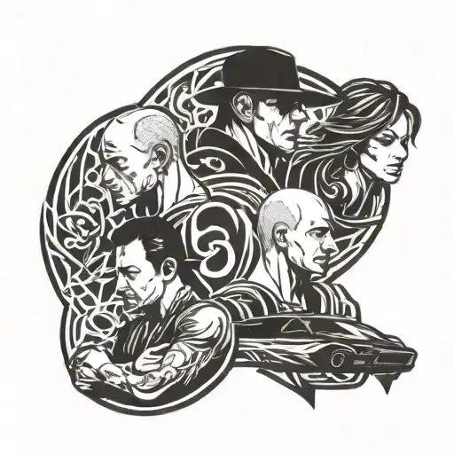 Family like in Fast and the furious tattoo design idea