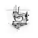 sewing machine tattoo design idea