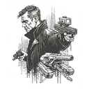 blade runner death scene tattoo design idea