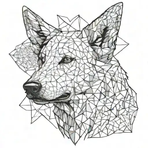Swiss white shepherd tattoo design idea