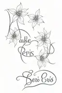 Name Dark & Eris tattoo design idea