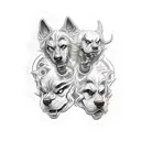 hades and Cerberus tattoo design idea