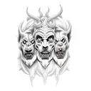 hades and Cerberus tattoo design idea