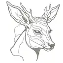 deer lady head tattoo design idea