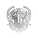 Red hot chili peppers forming a Mandalorian symbol tattoo design idea