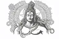 lord Shiva meditating tattoo design idea