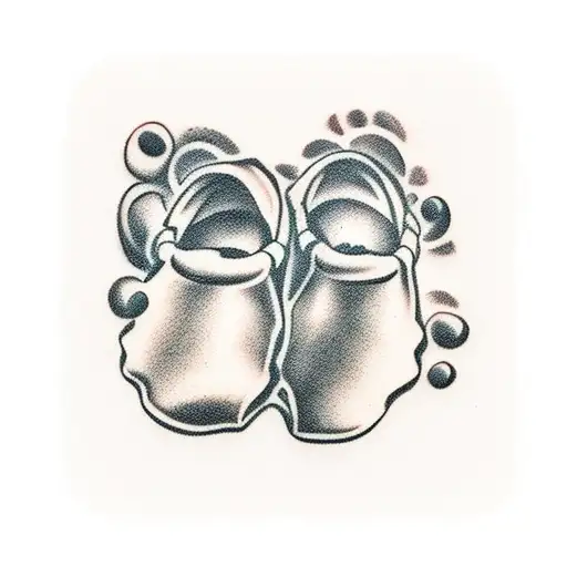 baby footprints Armari tattoo design idea