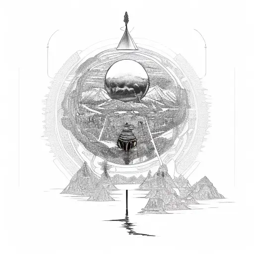 humble sacred future tattoo design idea