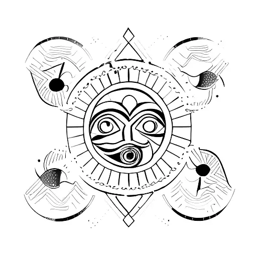  kea of sol and bongos tattoo design idea