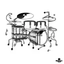 bongos percussion with kea sol of music tattoo design idea