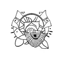  kea of sol and bongos tattoo design idea