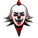 evil clown tattoo design idea