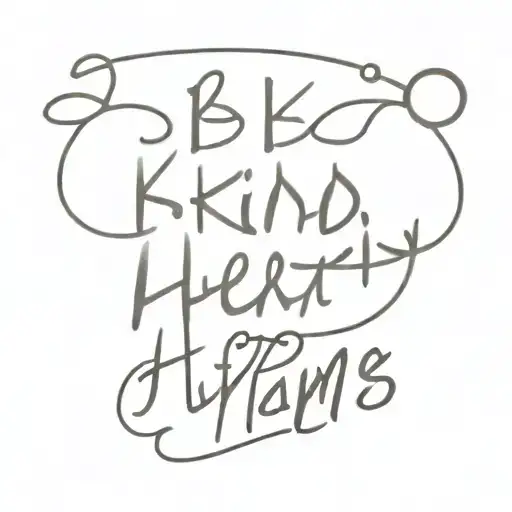 be kind with heart and full of happiness tattoo design idea