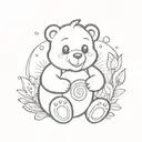 care bear tattoo design idea