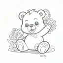 care bear tattoo design idea