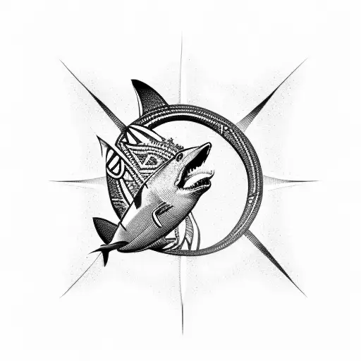 polynesian tattoo of shark tattoo design idea