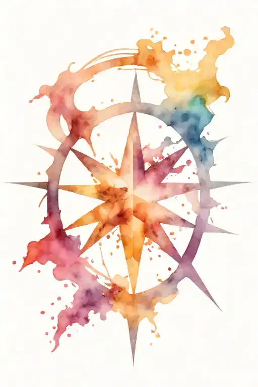 chaos star tattoo design idea