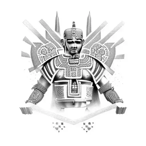 Aztec armor  tattoo design idea