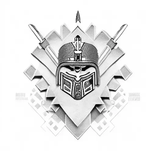 Aztec warrior armor  tattoo design idea