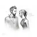 Wrench music heart handshake tattoo design idea