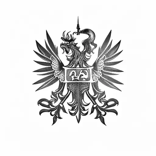 polish family crest prus tattoo design idea