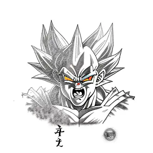 majin goku tattoo design idea