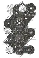 morse code and space themed tattoo tattoo design idea