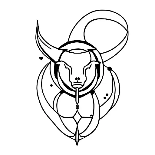 Capricorn line symbol, Pisces line symbol, Cancer line symbol & Gemini line symbol tatoo tattoo design idea