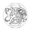 Capricorn, Pisces, Cancer & Gemini line art tatoo tattoo design idea